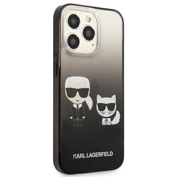 Karl Lagerfeld KLHCP13XTGKCK iPhone 13 Pro Max 6,7 &quot;hardcase black / black Gradient Ikonik Karl &amp; Choupette (Black) hind ja info | Telefonide kaitsekaaned ja -ümbrised | hansapost.ee