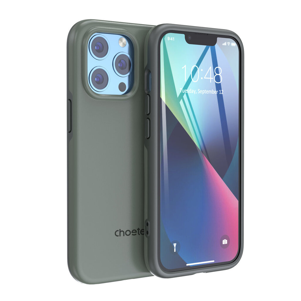 Choetech MFM Anti-drop case Made For MagSafe for iPhone 13 Pro black (PC0113-MFM-GN) (Green) цена и информация | Telefonide kaitsekaaned ja -ümbrised | hansapost.ee