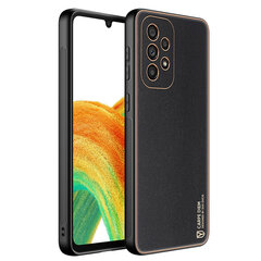 Dux Ducis Yolo elegant cover made of ecological leather for Samsung Galaxy A33 5G black (Black) hind ja info | Telefonide kaitsekaaned ja -ümbrised | hansapost.ee