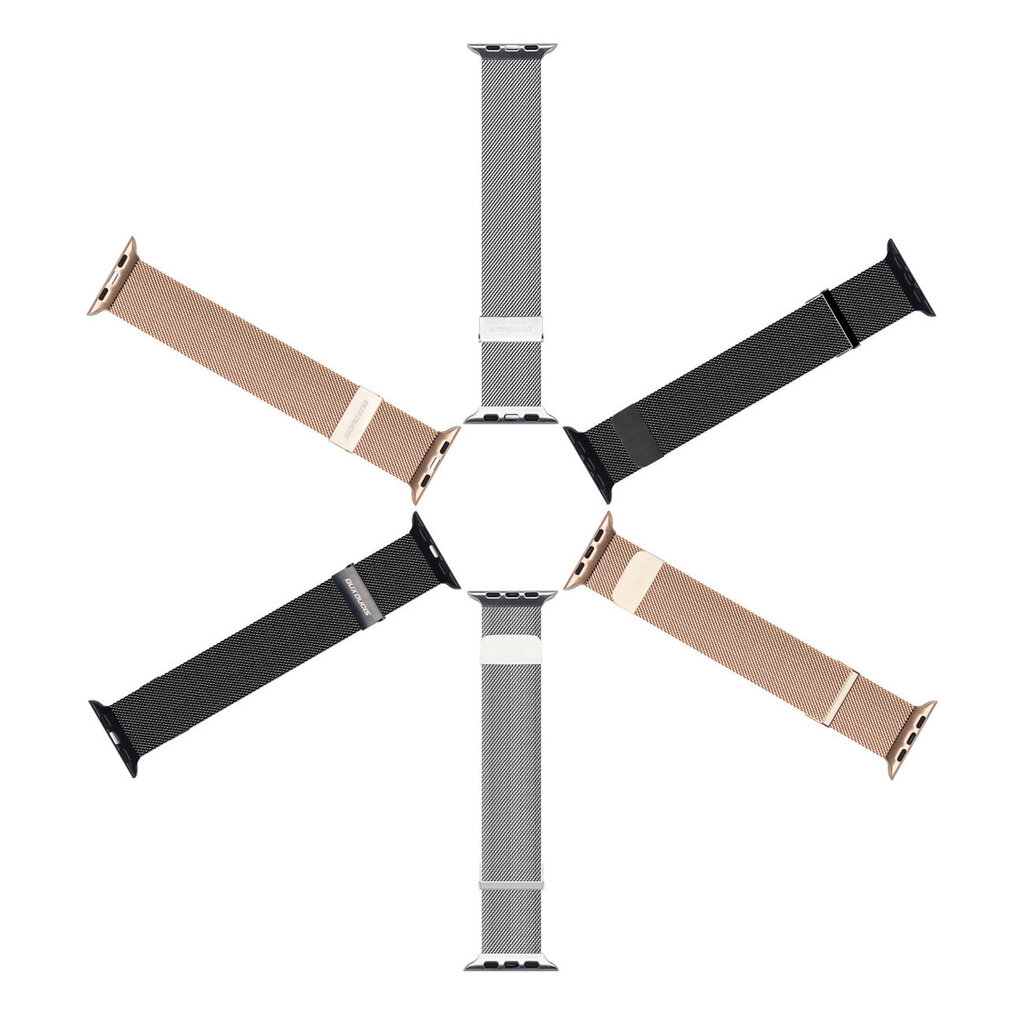 Dux Ducis Magnetic Strap Watch 7 Strap 7/6/5/4/3/2 / SE (38/40 / 41mm) Magnetic Band Black (Milanese Version) (Black) цена и информация | Nutikellade aksessuaarid ja tarvikud | hansapost.ee