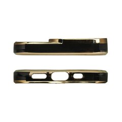 Fashion Case for iPhone 13 Gold Frame Gel Cover Black (Black) hind ja info | Telefonide kaitsekaaned ja -ümbrised | hansapost.ee