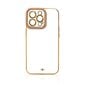 Fashion Case for iPhone 13 Pro Gold Frame Gel Cover Gold (Gold) hind ja info | Telefonide kaitsekaaned ja -ümbrised | hansapost.ee