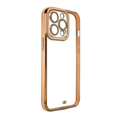 Fashion Case for iPhone 13 Pro Gold Frame Gel Cover Gold (Gold) цена и информация | Чехлы для телефонов | hansapost.ee
