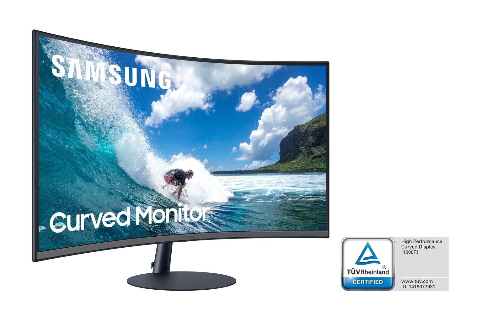 LCD Monitor|SAMSUNG|C32T550FDR|32"|Curved|Panel VA|1920x1080|16:9|75Hz|4 ms|Speakers|Tilt|Colour Dark Blue / Grey|LC32T550FDRXEN цена и информация | Monitorid | hansapost.ee