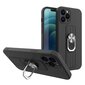 Ring Case silicone case with a finger grip and stand for Samsung Galaxy A73 black (Black) цена и информация | Telefonide kaitsekaaned ja -ümbrised | hansapost.ee