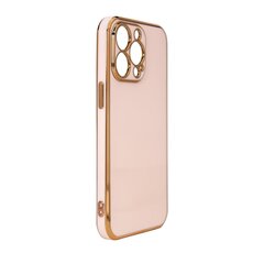 Lighting Color Case for iPhone 13 Pro pink gel cover with gold frame (Pink) hind ja info | Telefonide kaitsekaaned ja -ümbrised | hansapost.ee