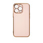 Lighting Color Case for iPhone 13 Pro Max pink gel cover with gold frame (Pink) hind ja info | Telefonide kaitsekaaned ja -ümbrised | hansapost.ee