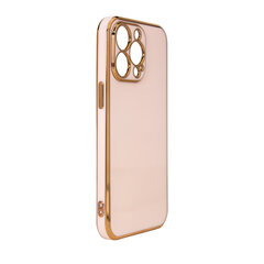 Lighting Color Case for iPhone 13 Pro Max pink gel cover with gold frame (Pink) hind ja info | Telefonide kaitsekaaned ja -ümbrised | hansapost.ee