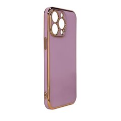 Lighting Color Case for iPhone 13 Pro purple gel cover with gold frame (Fioletowy) hind ja info | Telefonide kaitsekaaned ja -ümbrised | hansapost.ee