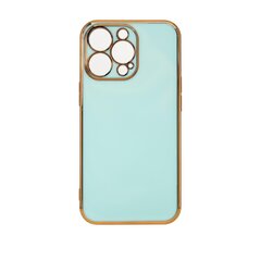 Lighting Color Case for iPhone 13 Pro, gel cover with a gold frame, mint (Mint) hind ja info | Telefonide kaitsekaaned ja -ümbrised | hansapost.ee