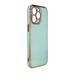 Lighting Color Case for iPhone 13 Pro Max, gel cover with a gold frame, mint (Mint) hind ja info | Telefonide kaitsekaaned ja -ümbrised | hansapost.ee