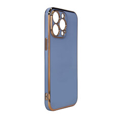 Lighting Color Case for iPhone 13 Pro Max blue gel cover with gold frame (Niebieski) hind ja info | Telefonide kaitsekaaned ja -ümbrised | hansapost.ee