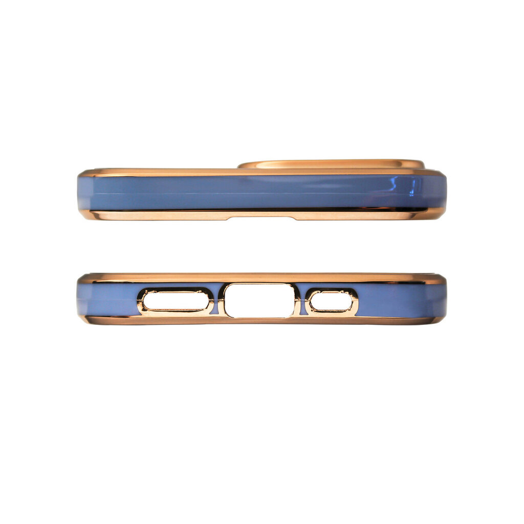 Lighting Color Case for iPhone 13 Pro Max blue gel cover with gold frame (Niebieski) цена и информация | Telefonide kaitsekaaned ja -ümbrised | hansapost.ee