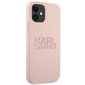 Karl Lagerfeld KLHCP12SSTKLTLP iPhone 12 mini 5.4 &quot;Silicone Stack Logo pink / pink hind ja info | Telefonide kaitsekaaned ja -ümbrised | hansapost.ee