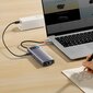 Baseus Metal Gleam Series Docking Station HUB 9 in 1 USB Type C - 2 x HDMI / 2 x USB 3.2 Gen. 1/1 x USB 2.0 / 1 x Power Delivery / 1 x SD card reader / 1 x TF card reader / 1 x RJ-45 gray (WKWG060013) цена и информация | USB adapterid ja jagajad | hansapost.ee