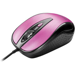 Мышь YENKEE QUITO розовая, 4 кнопки, 1,5 м цена и информация | Мыши | hansapost.ee