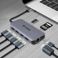 USB-jaotur 8in1 YENKEE, 3.2 (Gen 1) USB C - 1xUSB C, 100W / 1xHDMI 4k@30Hz / 1xUSB-A 2.0/ 1xUSB-A 3.0/Port RJ-45 (Ethernet), 1000 Mbps/ SD / Micro SD hind ja info | USB adapterid ja jagajad | hansapost.ee