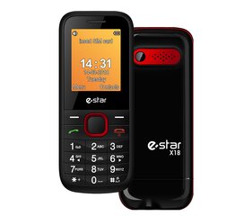 eStar X18 Dual SIM Red hind ja info | Telefonid | hansapost.ee