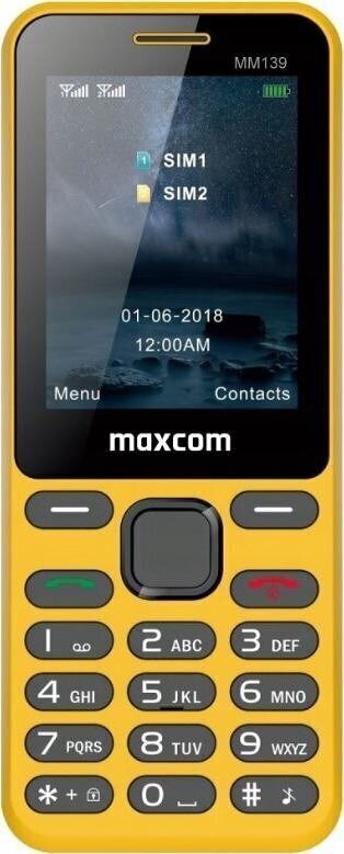 Maxcom MAXCOMMM139ZOLTY цена и информация | Telefonid | hansapost.ee