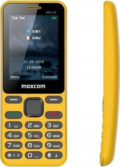 Maxcom MAXCOMMM139ZOLTY цена и информация | Telefonid | hansapost.ee