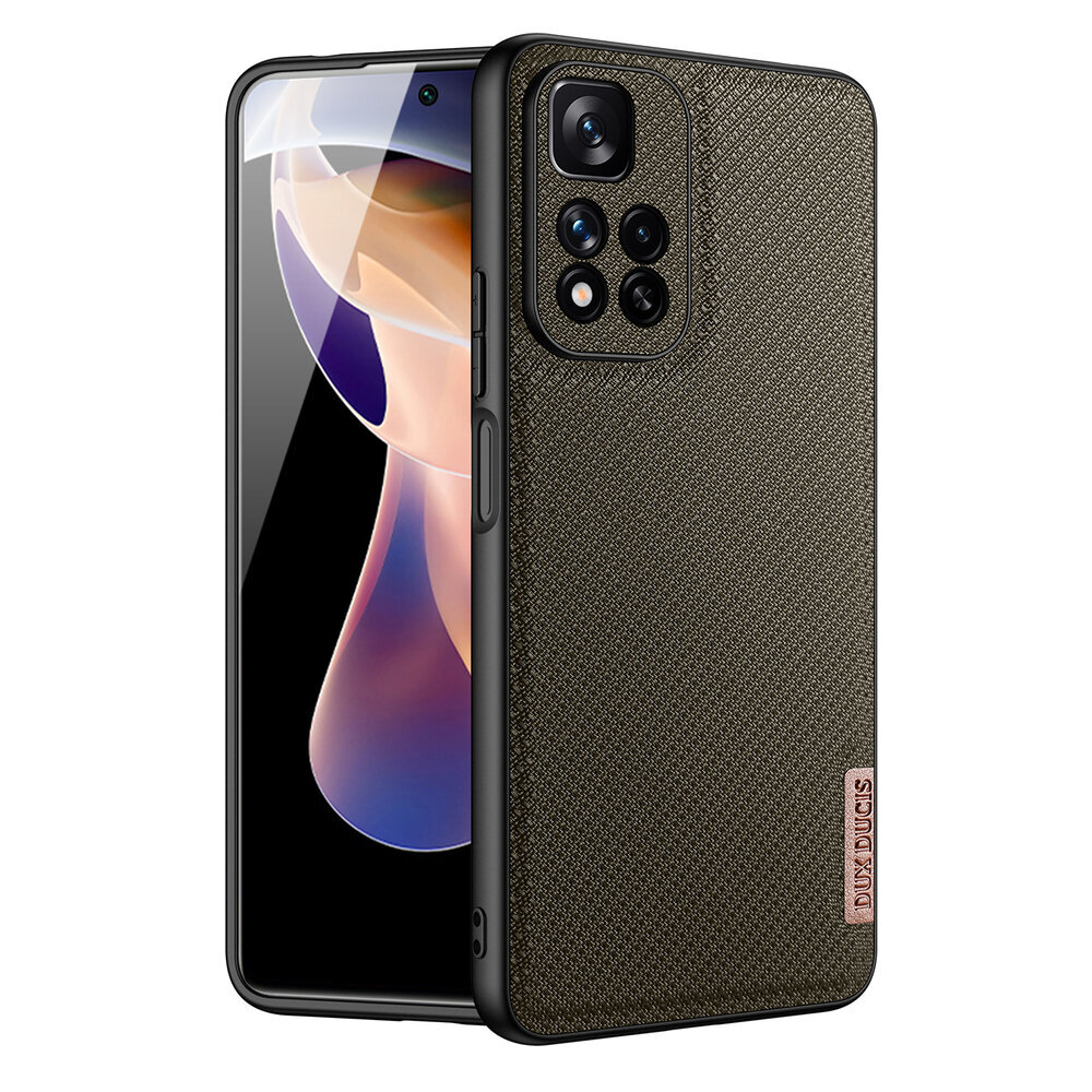 Dux Ducis Fino case nylon covered cover Xiaomi Redmi Note 11 Pro+ 5G (China) / 11 Pro 5G (China) / Mi11i HyperCharge / Poco X4 NFC 5G green (Green) hind ja info | Telefonide kaitsekaaned ja -ümbrised | hansapost.ee