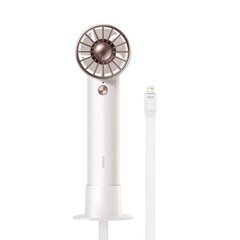Baseus Flyer Turbine portable hand fan + Lightning cable (white) hind ja info | Ventilaatorid | hansapost.ee