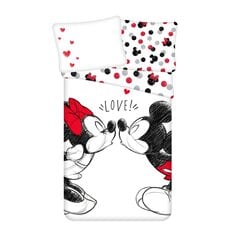 Детский комплект постельного белья Mickey and Minnie Love, 140 x 200 + наволочка 70 x 90 см цена и информация | Детское постельное бельё | hansapost.ee