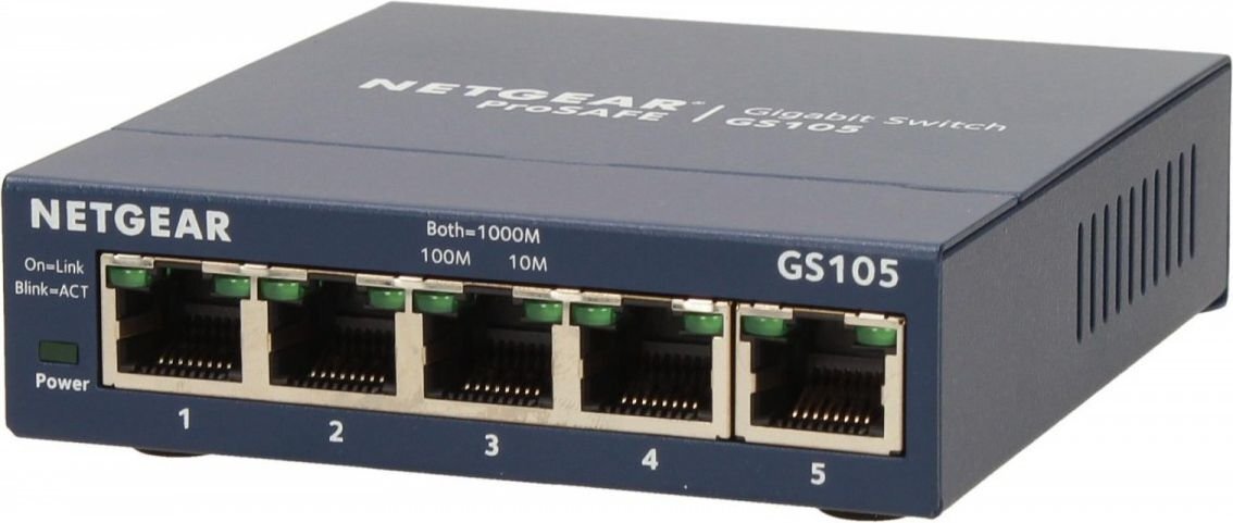 Netgear ProSafe Plus GS105 (5 x Gigabit Ethernet/Fast Ethernet/Ethernet, Desktop, Auto-sensing per port) hind ja info | Võrgulülitid | hansapost.ee