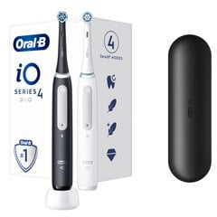 Oral-B iO4 Series Duo Pack Matt Black/Quite White цена и информация | Электрические зубные щетки | hansapost.ee