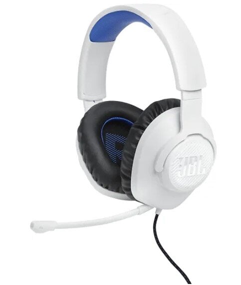 JBL Quantum 100X juhtmega mänguri kõrvaklapid (PS Edition) JBLQ100PWHTBLU hind ja info | Kõrvaklapid | hansapost.ee