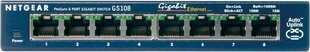 Netgear ProSafe Plus GS108 (8 x Gigabit Ethernet/Fast Ethernet/Ethernet, Desktop, Auto-sensing per port) цена и информация | Маршрутизаторы (роутеры) | hansapost.ee