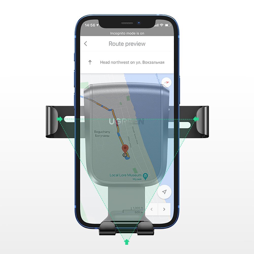 Держатель для телефона Ugreen gravity phone holder for dashboard cockpit  black (LP200 60990B) цена | hansapost.ee