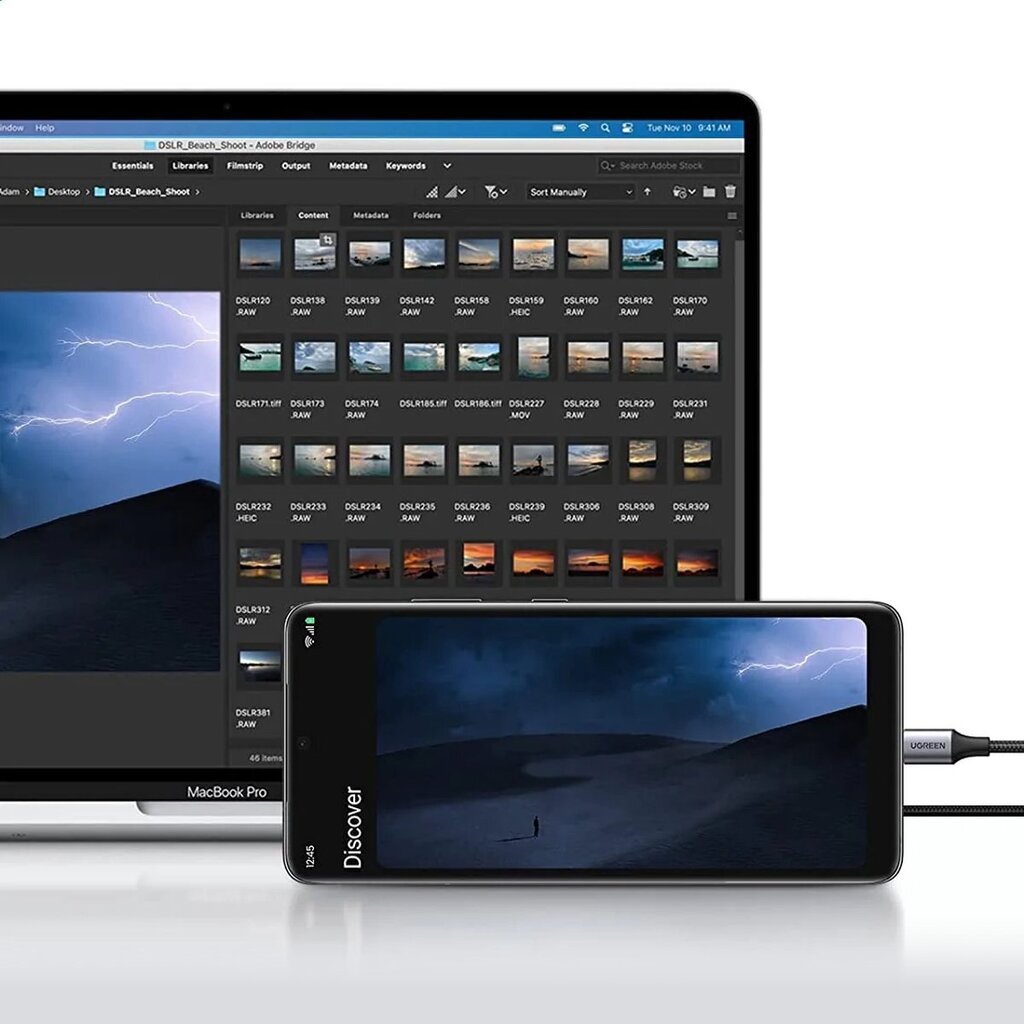 Ugreen US187 USB3.0 A/M to USB-C/M 1M Cable with Dark Gray Aluminum Sheath Black цена и информация | Mobiiltelefonide kaablid | hansapost.ee