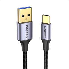 Ugreen US187 USB3.0 A/M to USB-C/M 1M Cable with Dark Gray Aluminum Sheath Black hind ja info | Mobiiltelefonide kaablid | hansapost.ee