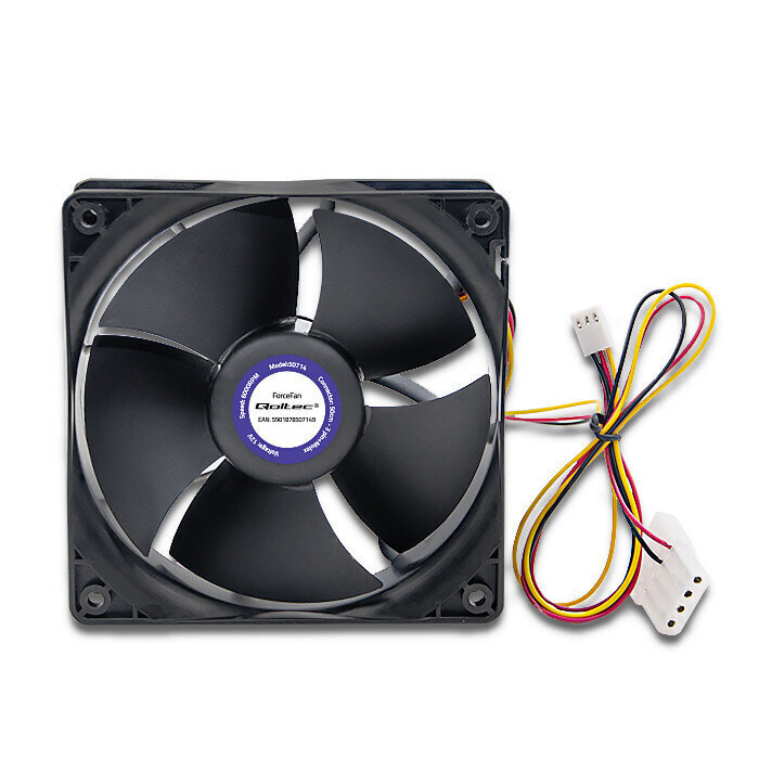 Qoltec 50714 ForceFan 6000 RPM fan 120mm цена и информация | Arvuti ventilaatorid | hansapost.ee