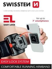 Swissten Quick Connect Armband / 4" - 6.8" цена и информация | Держатели для телефонов | hansapost.ee