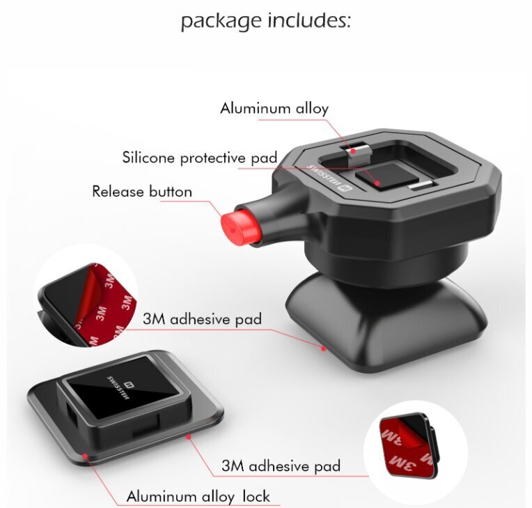 Swissten Quick Connect Holder 4" - 6.8" цена и информация | Telefonihoidjad | hansapost.ee