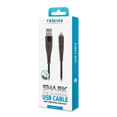 Forever 8-pin cable for iPhone Shark black цена и информация | Borofone 43757-uniw | hansapost.ee