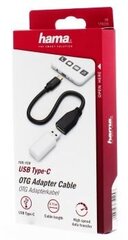 Hama 001782580000, USB-A-USB-C, 0.15 m hind ja info | Mobiiltelefonide kaablid | hansapost.ee