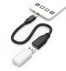 Hama 001782580000, USB-A-USB-C, 0.15 m hind ja info | Mobiiltelefonide kaablid | hansapost.ee