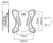 Teleri seinakinnitus MACLEAN MC-715, 13-27", 25kg, must цена и информация | Teleri seinakinnitused ja hoidjad | hansapost.ee