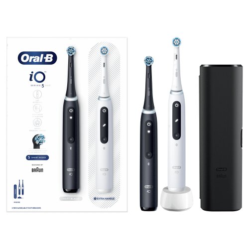 Oral-B iO5 Series Duo Pack Matt Black/Quite White hind ja info | Elektrilised hambaharjad | hansapost.ee