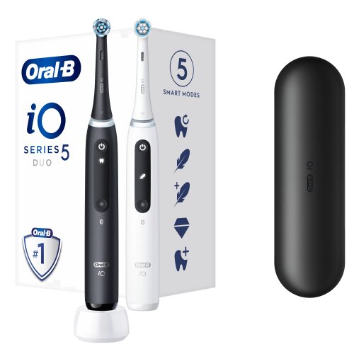Oral-B iO5 Series Duo Pack Matt Black/Quite White цена и информация | Elektrilised hambaharjad | hansapost.ee