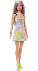 Nukk Barbie Fashionista vikerkaarevärvilise kleidiga, 1 tk hind ja info | Mänguasjad tüdrukutele | hansapost.ee