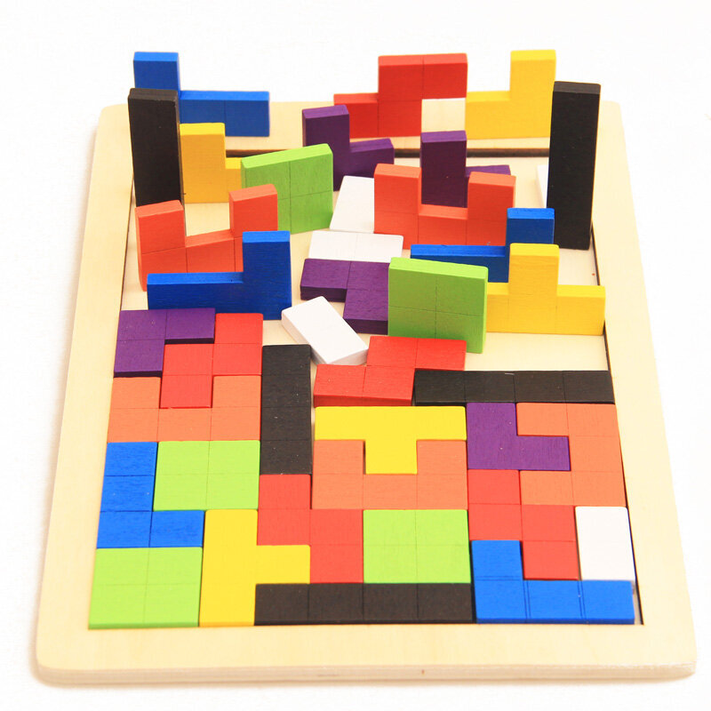 Puidust pusle-mäng Tetris, 40 tk hind ja info | Pusled lastele ja täiskasvanutele | hansapost.ee