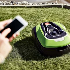 Газонокосилка-робот Greenworks Optimow 15 GSM 1500 м2 2509307 цена и информация | Умные роботы-газонокосилки | hansapost.ee