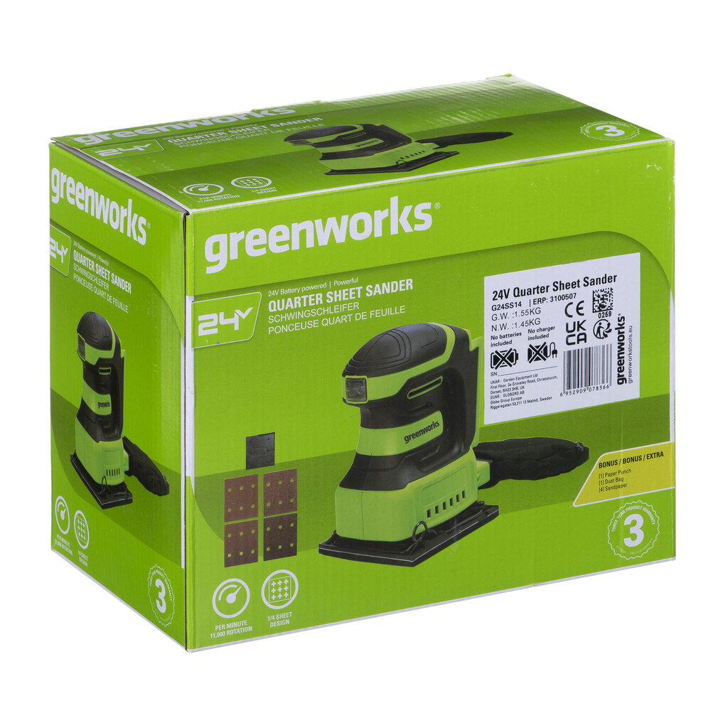 Lihvija Greenworks, 24V G24SS14 - 3100507 hind ja info | Käsitööriistad | hansapost.ee