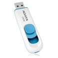 Карта памяти USB A-DATA Classic C008 16GB, белая+синяя