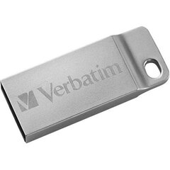 "флешка verbatim usb, usb 2.0, 16 гб, металлический корпус, store n go, серебристый, 98748, usb a, с петлей цена и информация | USB накопители данных | hansapost.ee