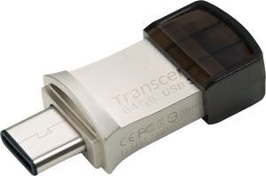 Flashdrive Transcend 64GB JetFlash 890, Silver Plating USB 3.1 Type C hind ja info | Mälupulgad | hansapost.ee